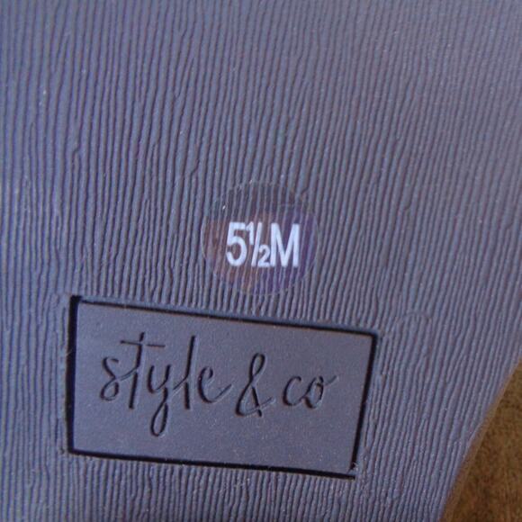 Style & Co. Dannaa‎ Faux Leather Slouchy Western Boots Brown Womens Size 5.5 - Picture 7 of 8